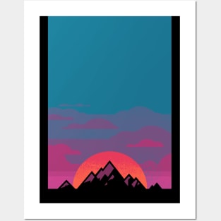 Mountain Sunset Posters and Art